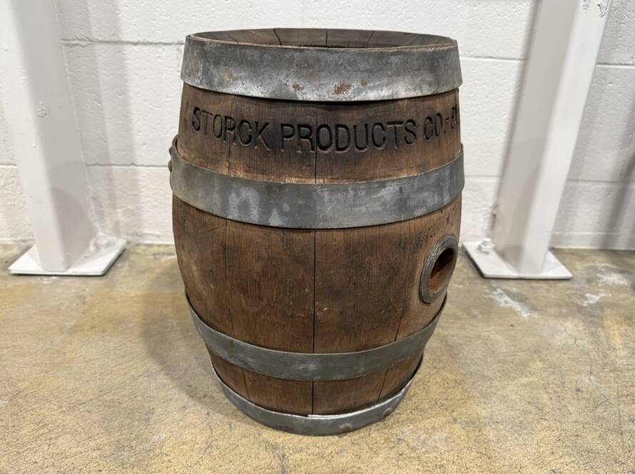 Storck Products Co. beer barrel